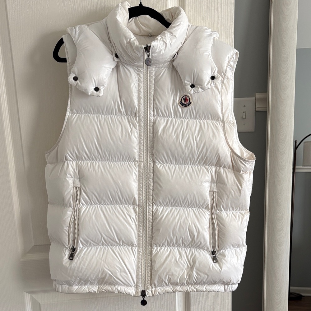 Moncler Ivory Quilted Vest